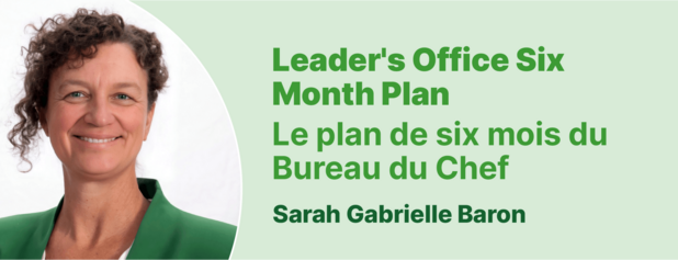 Sarah Gabrielle Baron - Le plan de six mois du Bureau du Chef