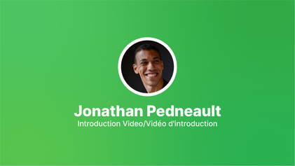 Vidéo d'introduction  de Jonathan Pedneault